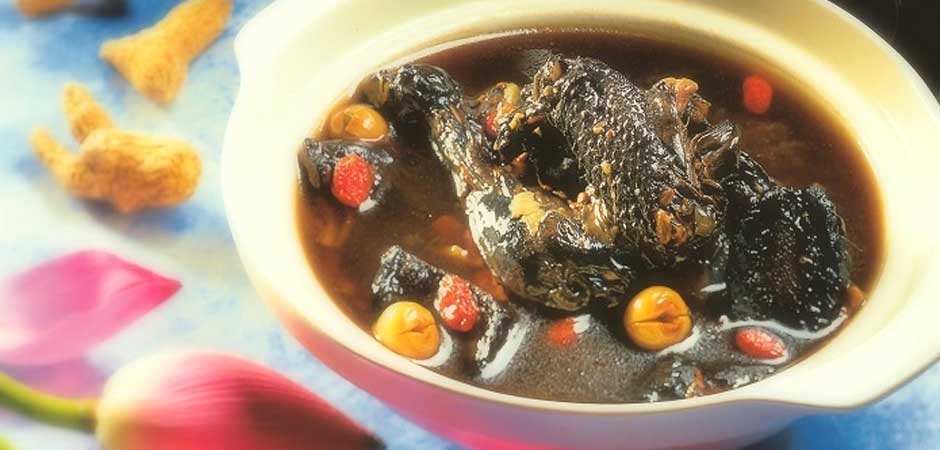 Lotus and Ginseng with Black-Boned Chicken Soup