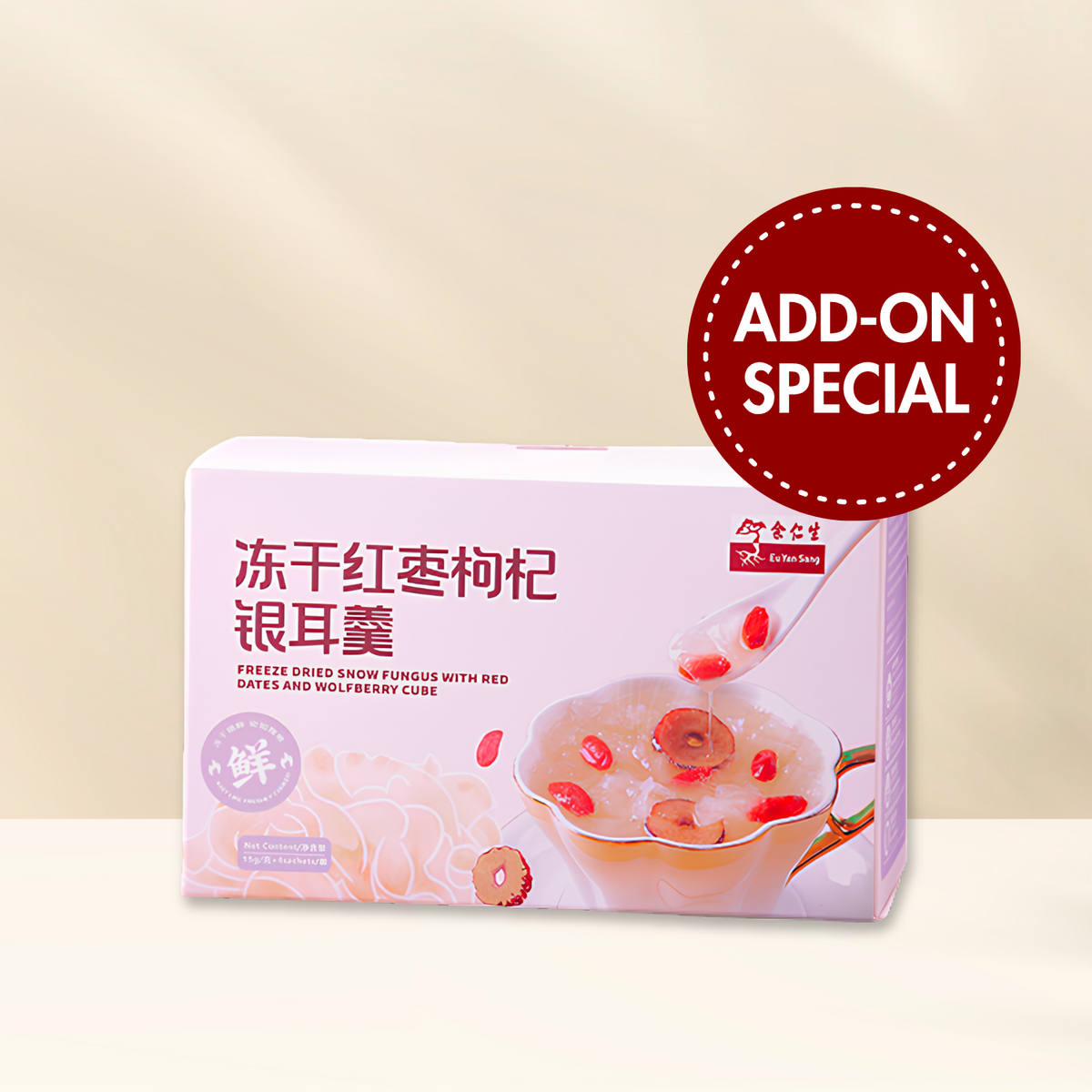 Add on : Freeze-Dried Snow Fungus-Red Dates, Wolfberry