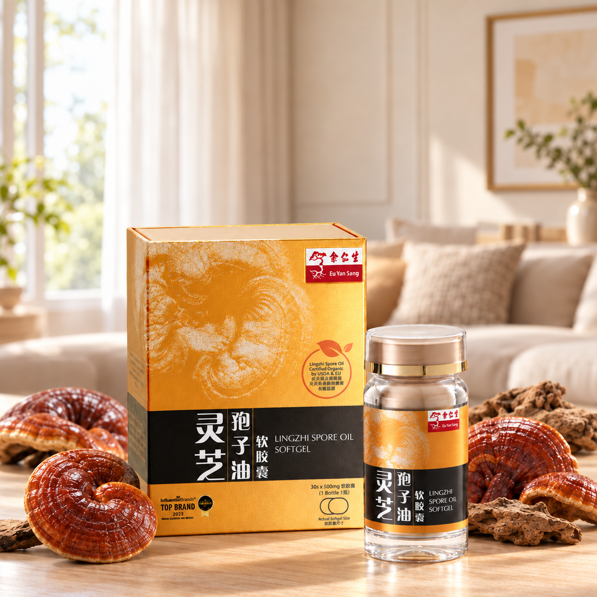 Organic Lingzhi Spore Oil Softgel 30'S